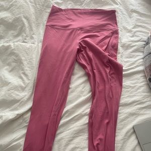 Pink Lululemon align pants size 10 28’s